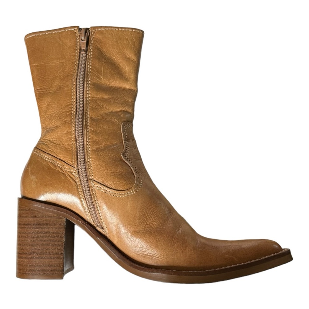 Women’s Vintage 1990’s/Y2K Steve Madden Leather, Mid Calf Cowboy Boots